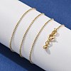 1mm Brass Ball Chain Adjustable Slider Necklaces KK-K398-28G-3