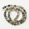 Natural Grey Agate Beads Strands G-G390-8mm-07-2