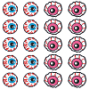 20Pcs 2 Style Bloody Eye Iron on/Sew On Patches PATC-FG0001-85-1