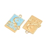 304 Stainless Steel Enamel Pendants STAS-K293-19G-3