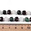Natural Fuchsite & Garnet & White Moonstone Beads Strands G-T144-20A-01-5