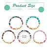 5Pcs 5 Colors Polymer Clay Heishi Beaded Stretch Bracelets Sets BJEW-SZ0001-55-7
