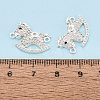 Brass Micro Pave Clear and Black Cubic Zirconia Connector Charms KK-N288-14S-4