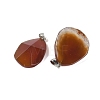 Natural Carnelian Pendants G-C140-06F-2