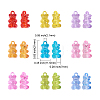 90Pcs 9 Colors Transparent Acrylic Pendants TACR-CJ0001-29-2