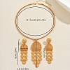 Vintage Alloy Long Tassel Hollow Flower Earrings & Necklaces Sets for Women HI3455-2