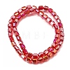 Electroplate Transparent Column Glass Beads Strands EGLA-A043-02-AB08-2