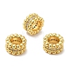 Rack Plating Brass Cubic Zirconia European Beads KK-R147-05G-1