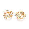 Brass Micro Pave Cubic Zirconia Charms KK-N263-78A-G-2