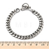 304 Stainless Steel Cuban Link Chain Bracelets for Women BJEW-G779-03P-5
