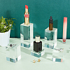 5Pcs 5 Styles Square Transparent Acrylic Jewelry Display Pedestals ODIS-FG0001-65-5