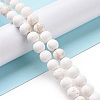 Natural Magnesite Round Bead Strands G-L358-6mm-02-2