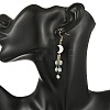 304 Stainless Steel Glass Dangle & Drop Earrings EJEW-JE07525-2