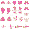 20Pcs 10 Styles Awareness Ribbon Alloy Enamel Pendants ENAM-YW0008-26-1