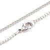 Non-Tarnish 304 Stainless Steel Curb Chain Twist Chain Necklace NJEW-H215-01P-2