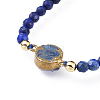 Adjustable Natural Lapis Lazuli(Dyed) Braided Bead Bracelets BJEW-JB04558-02-3