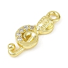 Brass Micro Pave Clear Cubic Zirconia Pendants KK-L238-23G-2