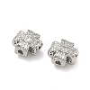 Brass Clear Cubic Zirconia Beads KK-D228-14P-2