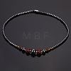 Round Synthetic Non-magnetic Hematite & Red Stone Graduated Beaded Necklaces with Magnetic Clasps FS-WG3B67F-01-3