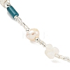 Natural Pearl & Natural Gemstone Beaded Necklaces NJEW-M214-09P-2