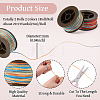 2 Rolls 2 Colors Segment Dyed Round Polyester Twisted Cords OCOR-TA0003-65B-4