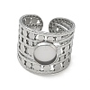 304 Stainless Steel Cuff Ring Components SA-CBA37BC-15A-P-2