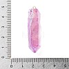 Electroplated Natural Quartz Pendants G-P315-B01-04G-3