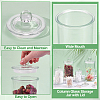 Column Glass Storage Jar with Lid AJEW-WA0004-78-4