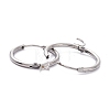 Tarnish Resistant 201 Stainless Steel Huggie Hoop Earring Findings STAS-P283-01O-P-2