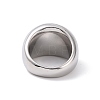 304 Stainless Steel Chunky Dome Finger Ring for Women STAS-E168-09P-02-3