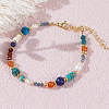 Brass with Glass Beaded Bracelet for Women AC7044-3