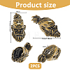 2Pcs Outdoor EDC Tool Brass Parachute Rope European Beads KK-DC0004-81AG-2