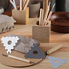 3Pcs 3 Colors Plastic All-in-One Pottery Trimming Tools CELT-UN0001-07-2
