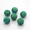 Chunky Resin Rhinestone Bubblegum Ball Beads RESI-S256-20mm-SAB13-1