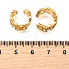 Brass Micro Pave Clear Cubic Zirconia Cuff Earrings EJEW-F370-31G-4