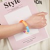 8Pcs 8 Style Love Word Polymer Clay Heishi Beaded Stretch Bracelets Set for Teen Girl Women BJEW-SZ0001-79-7