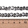 Electroplate Transparent Glass Beads Strands EGLA-Q133-01A-03-4
