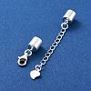 925 Sterling Silver Curb Chain Extender STER-G039-04D-S-2