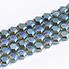 Electroplate Glass Beads Strands EGLA-T018-03-C02-1