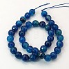 Natural Agate Beads Strands X-G-E054-8mm-14-2