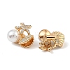 Brass Micro Pave Cubic Zirconia Beads KK-C155-28G-03-2