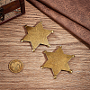 2Pcs Blank Star Iron Brooch Findings IFIN-BC0001-23-4