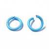 Spray Painted Iron Open Jump Rings IFIN-T017-04A-05-3