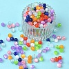 Round Imitation Cat Eye Resin Beads RESI-R157-8mm-M-5