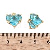 Brass Pave Cubic Zirconia Charms KK-Z059-09G-3