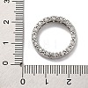 Rack Plating Brass with Cubic Zirconia Bead Frame KK-S406-09A-P-3