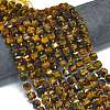 Natural Yellow Tiger Eye Beads Strands G-K389-A06-01-2