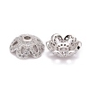 Eco-Friendly 6-Petal Flower Brass Micro Pave Cubic Zirconia Bead Caps ZIRC-M098-01P-FF-1