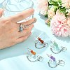 Natural Gemstone Cuff Rings RJEW-JR01072-1