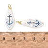 Printed Brass Pendants KK-CBA3895-02C-G-3